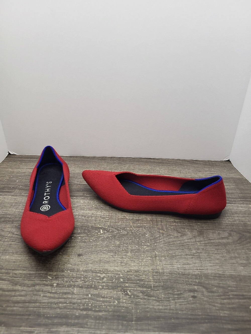 Rothy's The Point Red Slip On Ballet Flats Shoes Womens Size 7